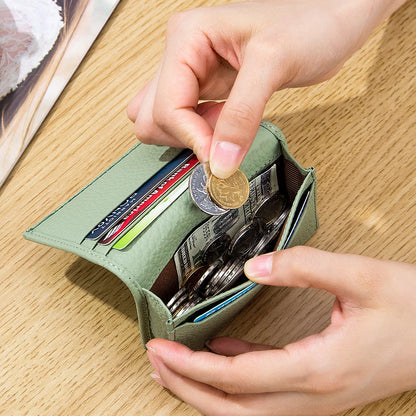 Genuine Leather Men Business Card Holder Large Capacity Professional Credit Card Bags Portable Women Coins Wallet Porte Carte