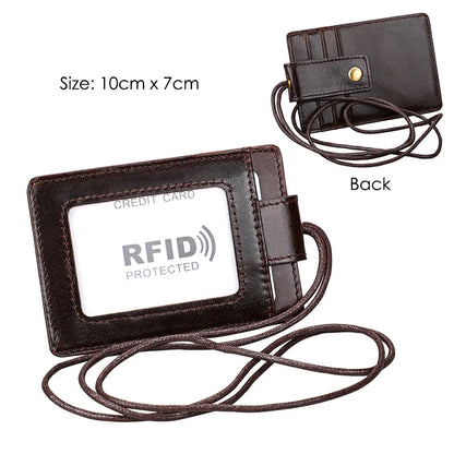 Genuine Leather Men Business Credit Card Holders Black Blue Women Large Capacity ID Cards Wallet Cowhide Coins Money Bags Purse