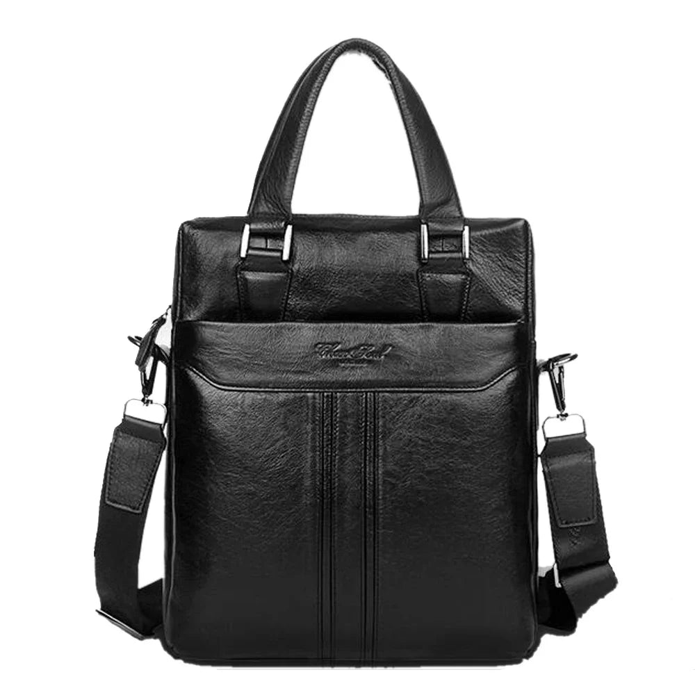 Genuine Leather Men Cross Body Shoulder Handbag Messenger Briefcase Bag Fashion Business Male Real Cowhide Tote Bags