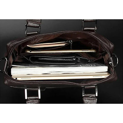Genuine Leather Men Cross Body Shoulder Handbag Messenger Briefcase Bag Fashion Business Male Real Cowhide Tote Bags