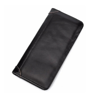 Genuine Leather Men Long Wallet Bifold Purse Credit Card Holder Cash Pocket Male Cowhide Clutch Coin Handbags&Purses Money Bag