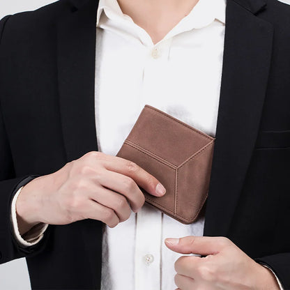 Genuine Leather Men RFID Wallets 2-Fold Short Card Wallet 3-Fold Purse Male Business Wallet for Man Billfold Card Holder Cartera