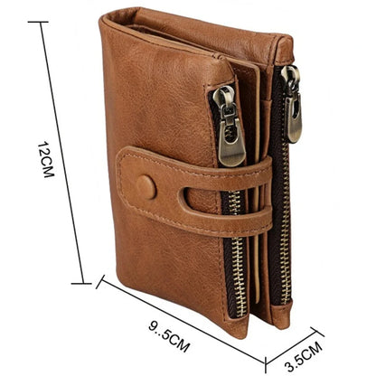 Genuine Leather Men's / Anti-theft Brush RFID Cowhide Wallet