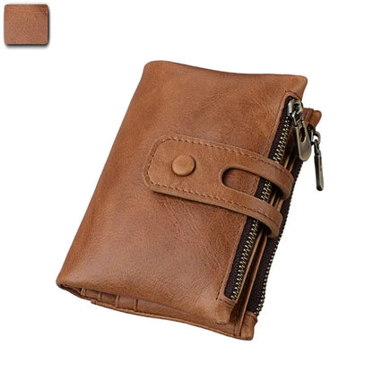 Genuine Leather Men's / Anti-theft Brush RFID Cowhide Wallet