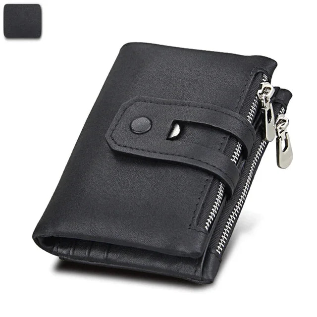 Genuine Leather Men's / Anti-theft Brush RFID Cowhide Wallet