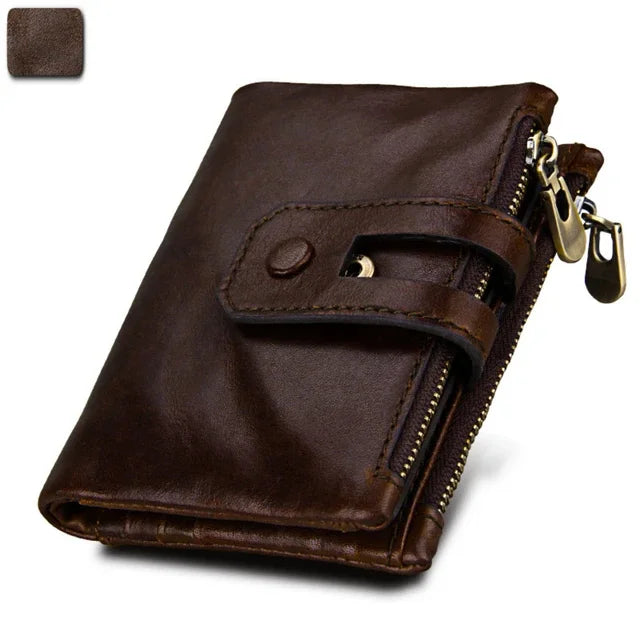 Genuine Leather Men's / Anti-theft Brush RFID Cowhide Wallet