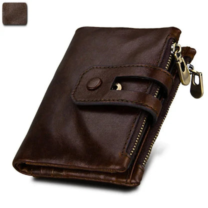 Genuine Leather Men's / Anti-theft Brush RFID Cowhide Wallet