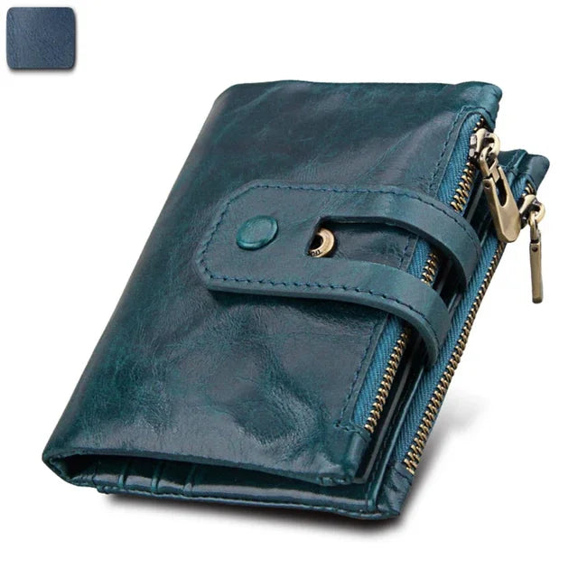 Genuine Leather Men's / Anti-theft Brush RFID Cowhide Wallet