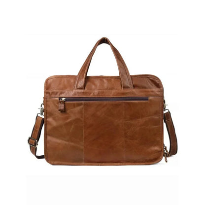 Genuine Leather Men's Briefcase Large Capacity Travel Handbag Casual Cowhide Male Shoulder Messenger 15.6 "Inch Laptop Bag