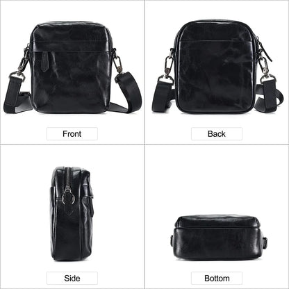Genuine Leather Men's Shoulder Small Cell Phone Crossbody s Purse Travel Casual Messenger Bag Handbag New