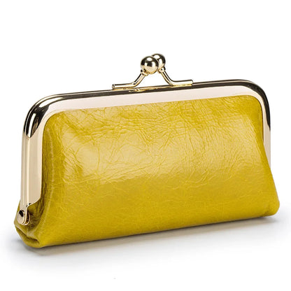 Genuine Leather Mini Lipstick Bag Cowhide Card Holder Storage Coin Purse Clip Clutch Wallet Earphone Case For Women Female Girls