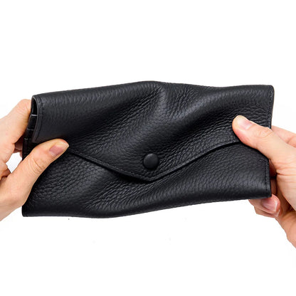 Genuine Leather Multifunctional Long Wallet Envelope Mobile Phone Bag