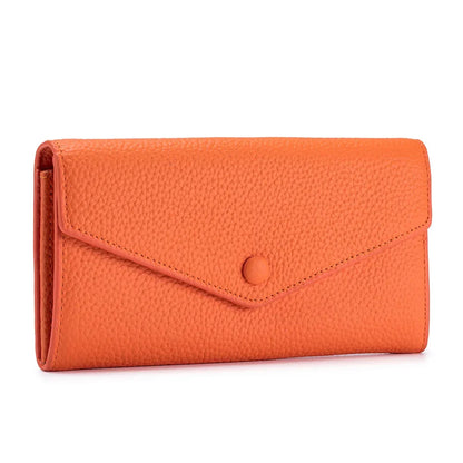 Genuine Leather Multifunctional Long Wallet Envelope Mobile Phone Bag