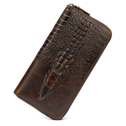Genuine Leather Purse Fashion Multiple Card Slots Men's Long Mens Business Large Capacity High Quality Wallet Men
