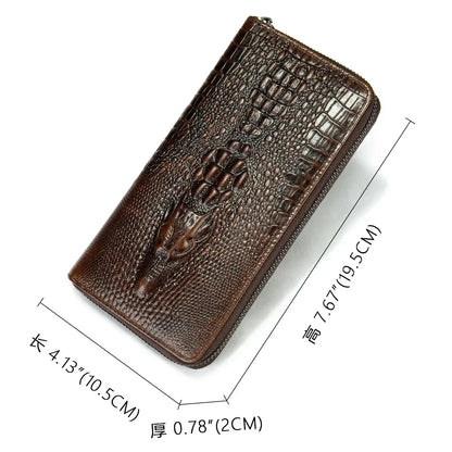 Genuine Leather Purse Fashion Multiple Card Slots Men's Long Mens Business Large Capacity High Quality Wallet Men