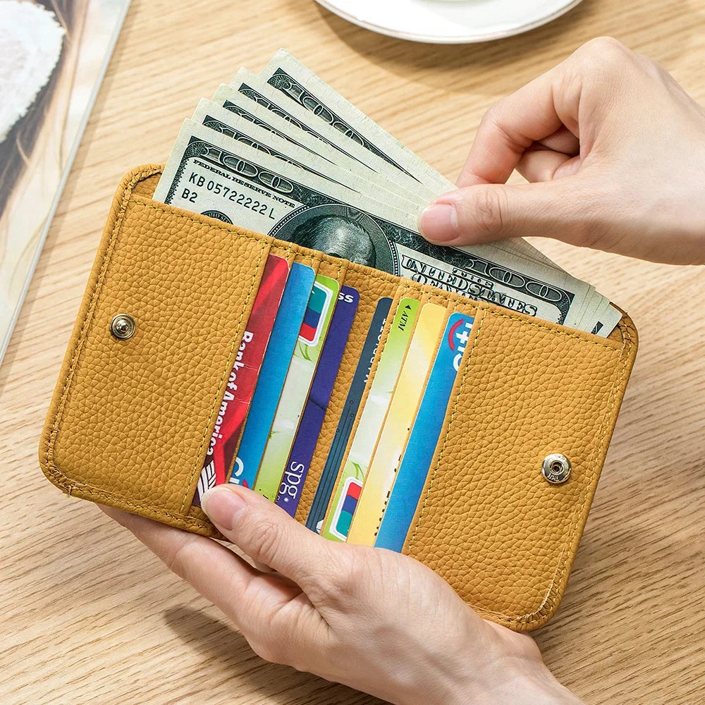 Genuine Leather Purses and wallets Luxury Designer 2024 Trend Multi-Function Folds Short Wallet Card Bag Fashion Lady Coin Purse