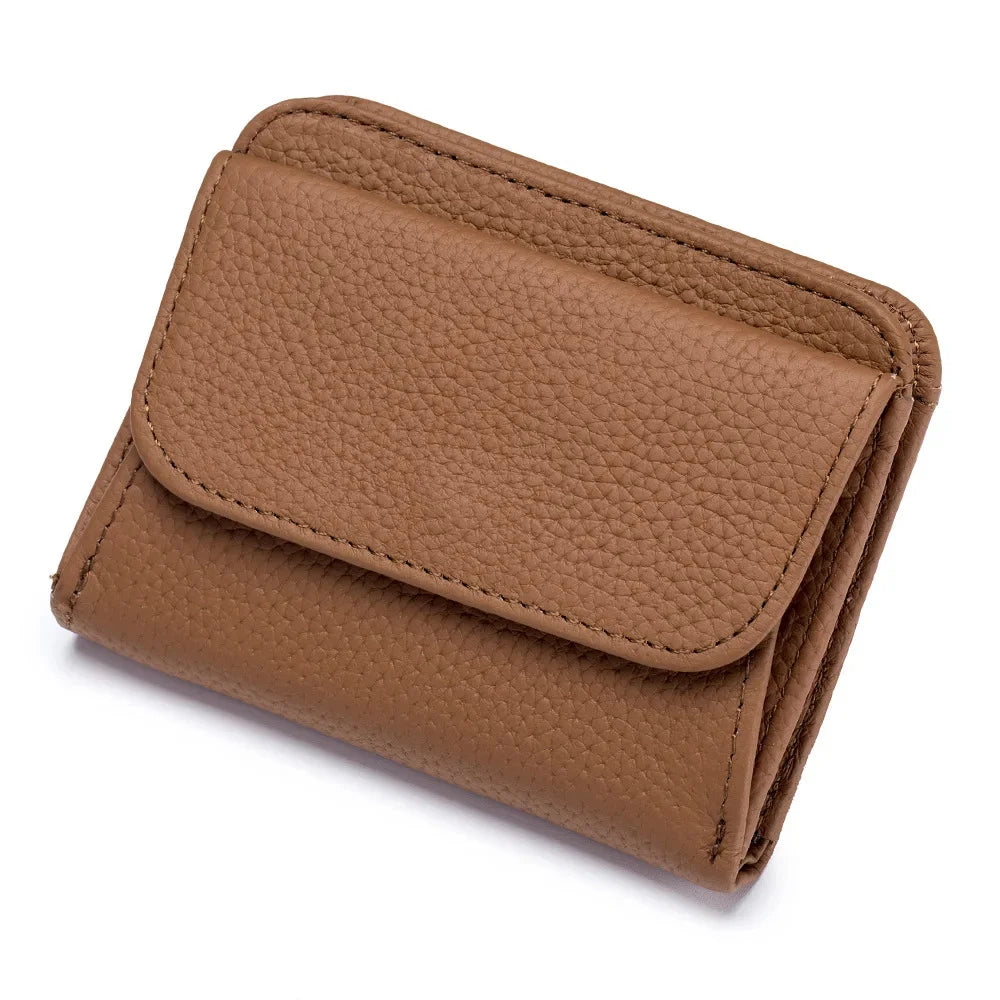 Genuine Leather Purses and wallets Luxury Designer 2024 Trend Multi-Function Folds Short Wallet Card Bag Fashion Lady Coin Purse