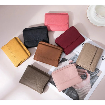 Genuine Leather Purses and wallets Luxury Designer 2024 Trend Multi-Function Folds Short Wallet Card Bag Fashion Lady Coin Purse