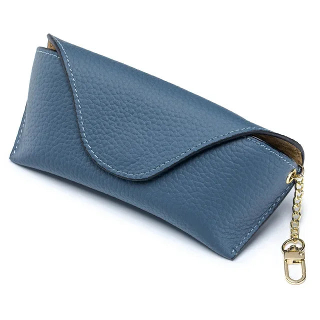Genuine Leather Reading Bag Fashion Brand Design Sunglasses Pouch Portable Eyeglasses Display Box Storage Glasses Case