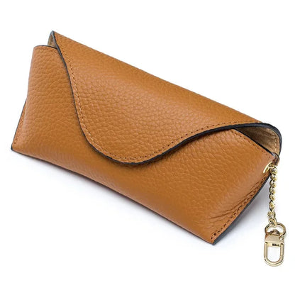 Genuine Leather Reading Bag Fashion Brand Design Sunglasses Pouch Portable Eyeglasses Display Box Storage Glasses Case