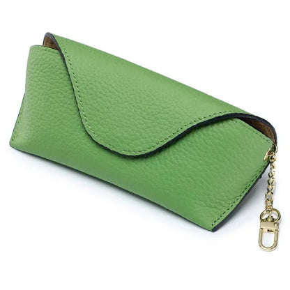 Genuine Leather Reading Bag Fashion Brand Design Sunglasses Pouch Portable Eyeglasses Display Box Storage Glasses Case