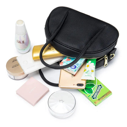 Genuine Leather Shell Shaped Women's Shoulder Fashion Handbag Simple Crossbody Bag