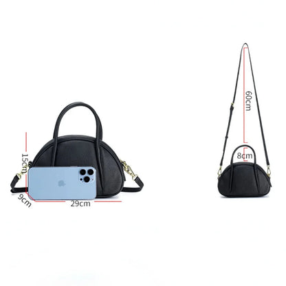 Genuine Leather Shell Shaped Women's Shoulder Fashion Handbag Simple Crossbody Bag