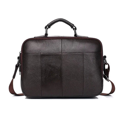 Genuine Leather Shoulder Cross Body Tote For Men Handbag Business Briefcase Male Real Cowhide Top Handle Sling Messenger Bag