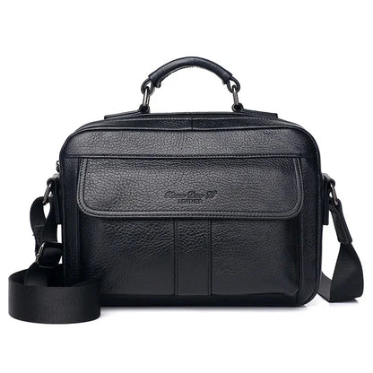 Genuine Leather Shoulder Cross Body Tote For Men Handbag Business Briefcase Male Real Cowhide Top Handle Sling Messenger Bag