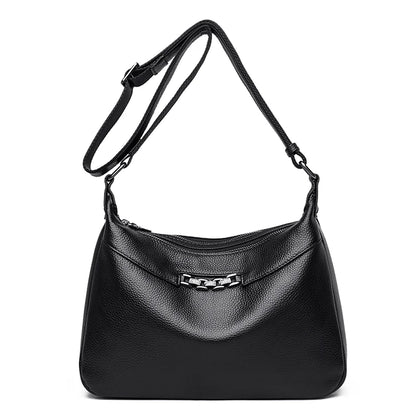 Genuine Leather Shoulder Crossbody Bag For Women 2023 High Quality Cow Leather Ladies Handbag Vintage Large Female Messenger Sac