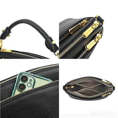 Genuine Leather Shoulder Crossbody Bag For Women 2023 High Quality Cow Leather Women's Handbag Luxury Small Female Messenger Bag