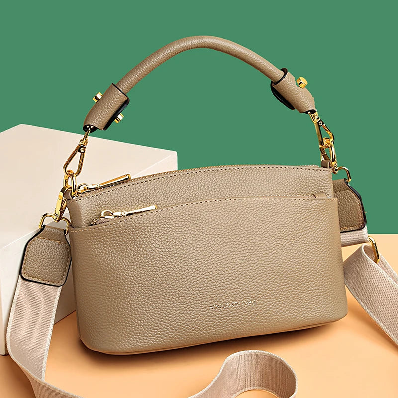 Genuine Leather Shoulder Crossbody Bag For Women 2023 High Quality Cow Leather Women's Handbag Luxury Small Female Messenger Bag