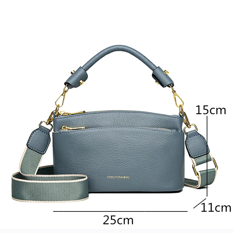 Genuine Leather Shoulder Crossbody Bag For Women 2023 High Quality Cow Leather Women's Handbag Luxury Small Female Messenger Bag