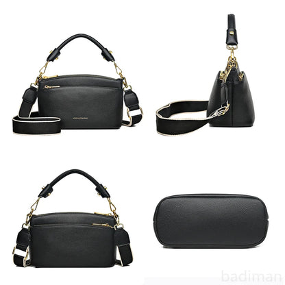 Genuine Leather Shoulder Crossbody Bag For Women 2023 High Quality Cow Leather Women's Handbag Luxury Small Female Messenger Bag