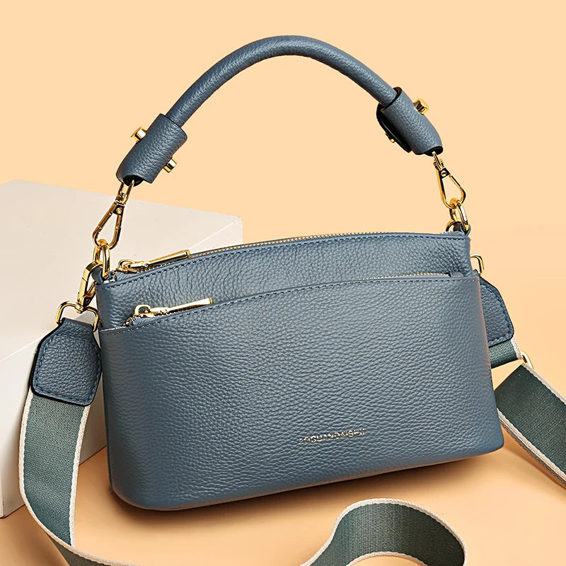 Genuine Leather Shoulder Crossbody Bag For Women 2023 High Quality Cow Leather Women's Handbag Luxury Small Female Messenger Bag