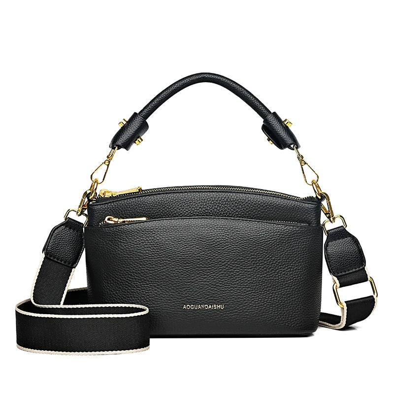 Genuine Leather Shoulder Crossbody Bag For Women 2023 High Quality Cow Leather Women's Handbag Luxury Small Female Messenger Bag