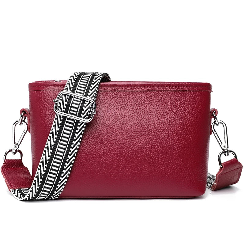 Genuine Leather Shoulder Crossbody Bag For Women 2024 High Quality Cow Leather Women's Handbag Luxury Small Female Messenger Bag