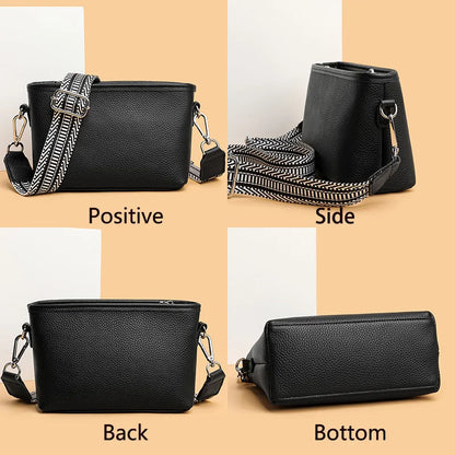 Genuine Leather Shoulder Crossbody Bag For Women 2024 High Quality Cow Leather Women's Handbag Luxury Small Female Messenger Bag