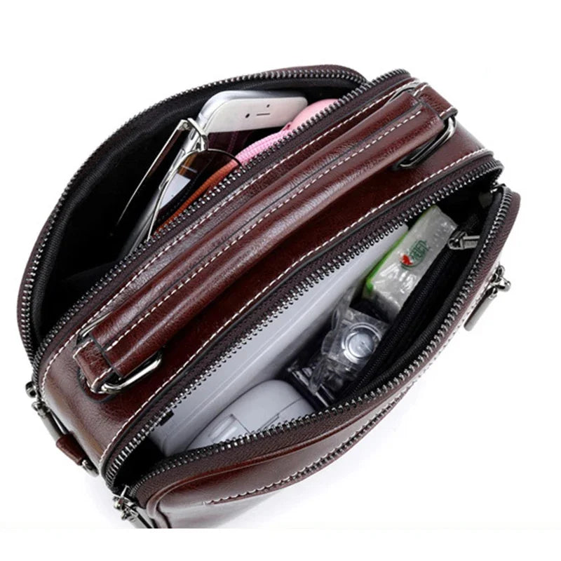 Genuine Leather Shoulder Crossbody Bag Tote Handbag Casual Fashion High Quality Natural Skin Top Handle Messenger Women Bags