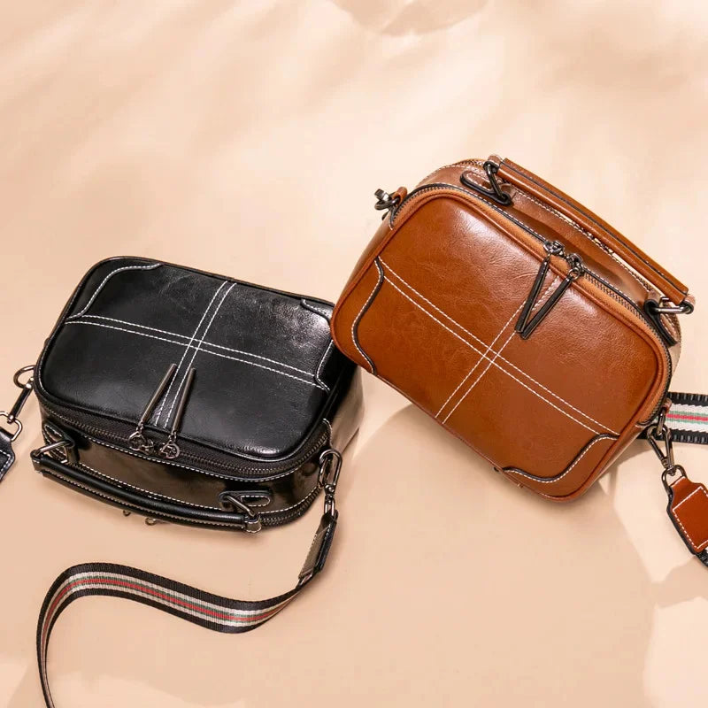 Genuine Leather Shoulder Crossbody Bag Tote Handbag Casual Fashion High Quality Natural Skin Top Handle Messenger Women Bags