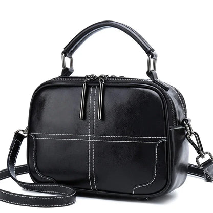 Genuine Leather Shoulder Crossbody Bag Tote Handbag Casual Fashion High Quality Natural Skin Top Handle Messenger Women Bags