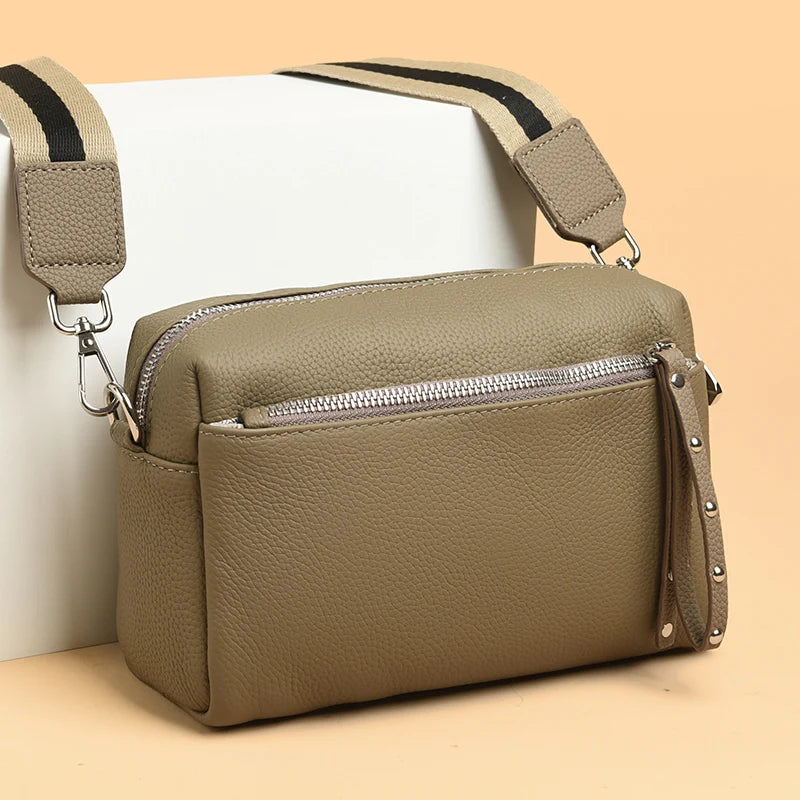Genuine Leather Shoulder Crossbody Bags for Women 2023 Luxury Designer Casual Female Purses and Handbags Ladies Messenger Bags