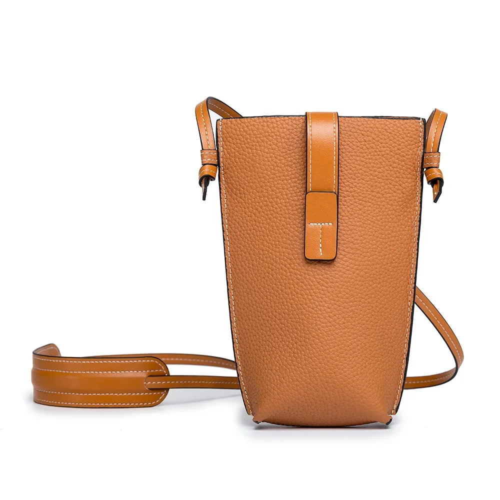 Genuine Leather Shoulder s Luxury Brands Mini Mobile Phone High Quality Women Handbags Female Messenger Bag