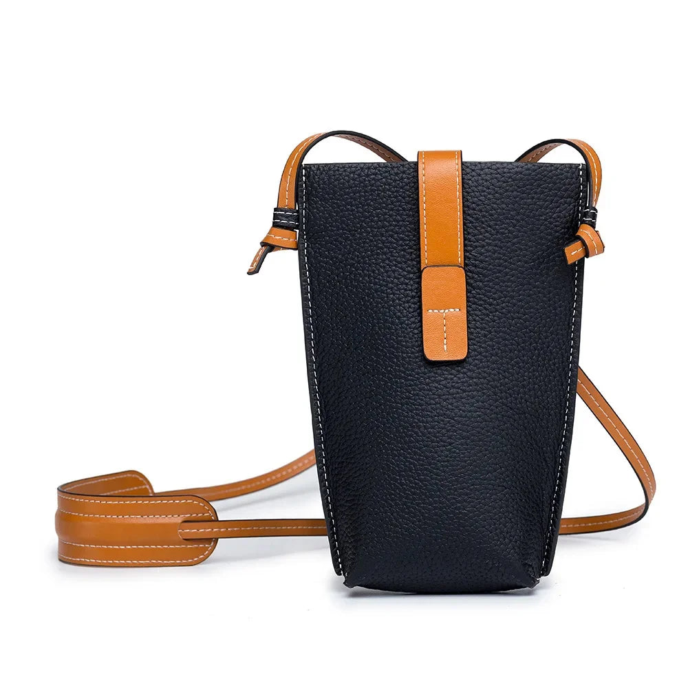 Genuine Leather Shoulder s Luxury Brands Mini Mobile Phone High Quality Women Handbags Female Messenger Bag