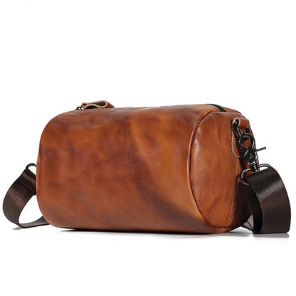Genuine Leather Street Trend Cowhide Men's Inclined Shoulder Bag