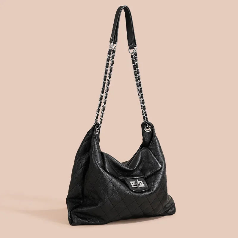 Genuine Leather Tote Bag Large Capacity First Layer Cowhide Spring Style Women's Shoulder Bag Luxury Designer Handbag