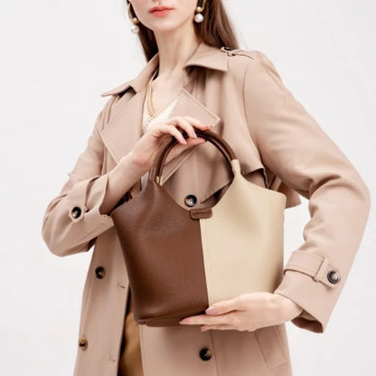 Genuine Leather Totes Bag 2024 Autumn New High-capacity Crossbody Shoulder Bags Y2k Grunge Underarm Handbags Commuter Purses