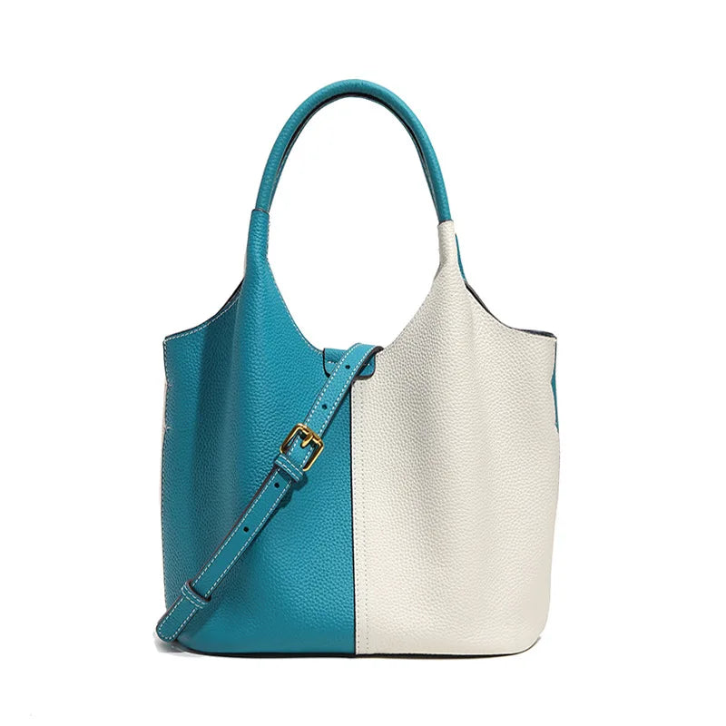 Genuine Leather Totes Bag 2024 Autumn New High-capacity Crossbody Shoulder Bags Y2k Grunge Underarm Handbags Commuter Purses