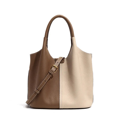 Genuine Leather Totes Bag 2024 Autumn New High-capacity Crossbody Shoulder Bags Y2k Grunge Underarm Handbags Commuter Purses