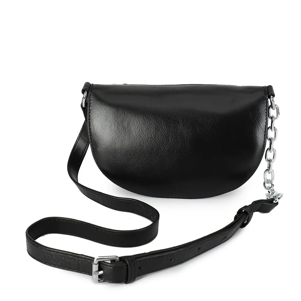 Genuine Leather Waist Casual Versatile Large Capacity Chest Chain Cross-body Bag